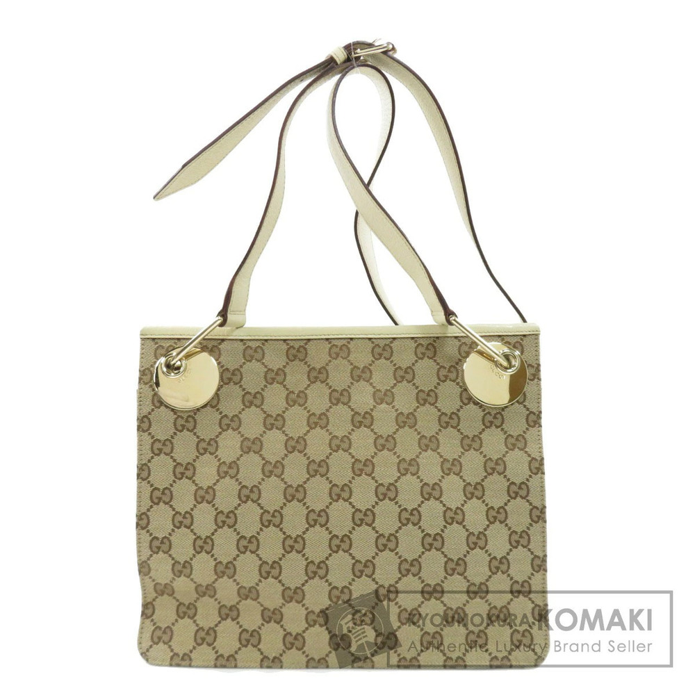 Gucci GG Canvas Eclipse Messenger Shoulder Bag Brown